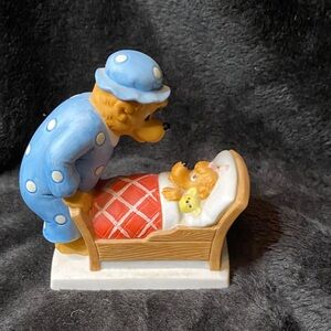 Blue and Red Bear Figurine